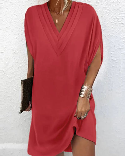 Rochie elegantă uni cu mâneci evazate 