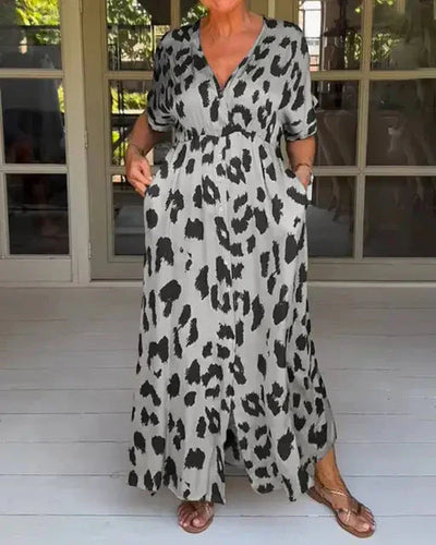 Aurora™ | Rochie maxi cu leopard