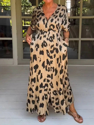 Aurora™ | Rochie maxi cu leopard
