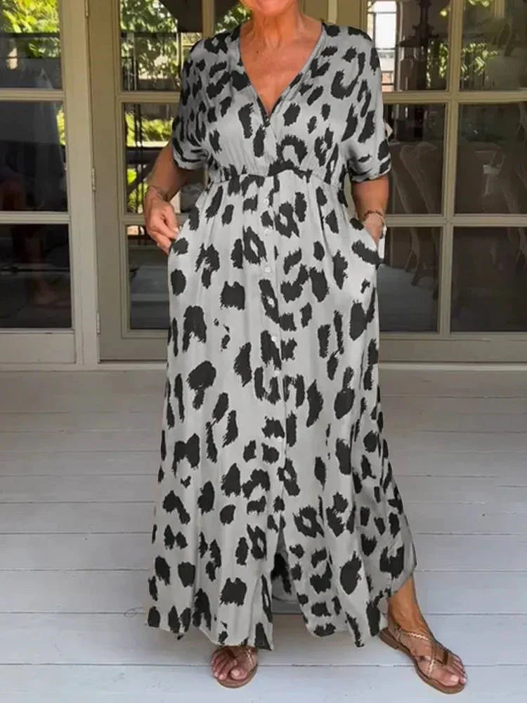 Aurora™ | Rochie maxi cu leopard
