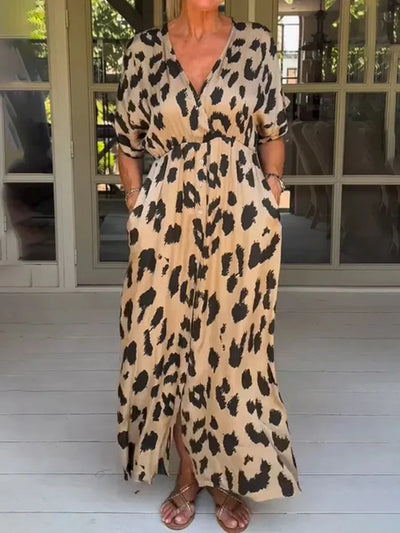 Aurora™ | Rochie maxi cu leopard
