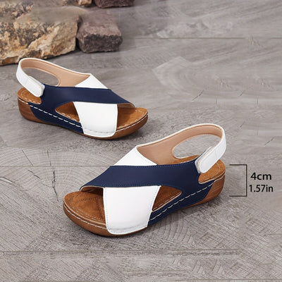 Sandale ortopedice ultra-confortabile cu toc înclinat pentru femei