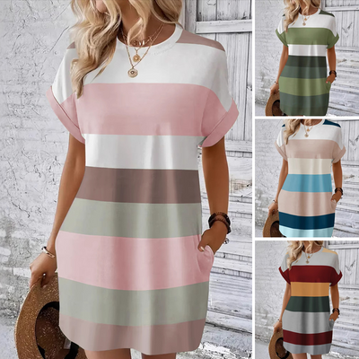 Rochie casual pentru femei cu model rotund
