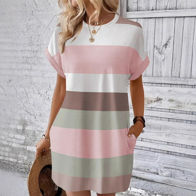Rochie casual pentru femei cu model rotund