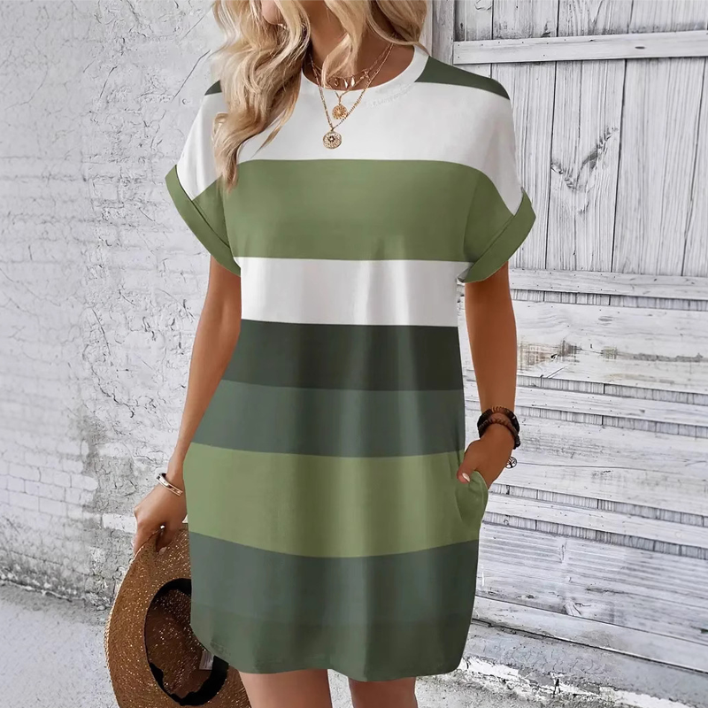 Rochie casual pentru femei cu model rotund