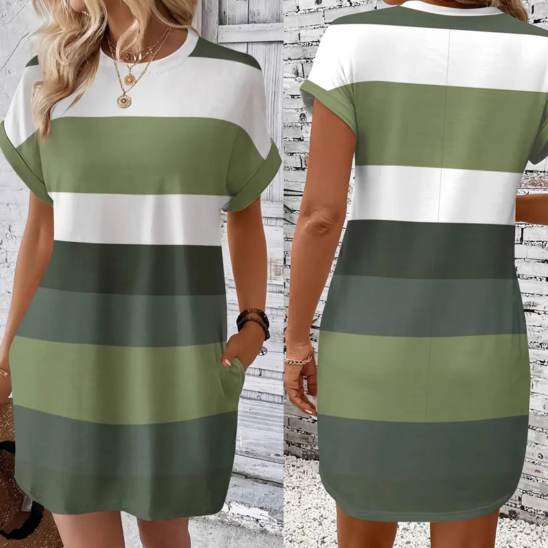 Rochie casual pentru femei cu model rotund