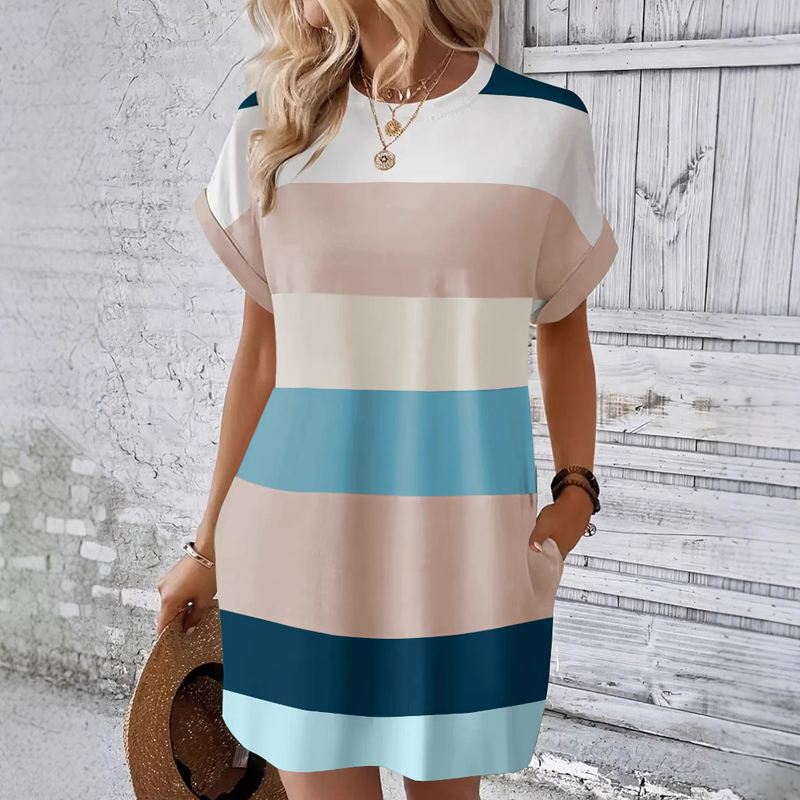 Rochie casual pentru femei cu model rotund