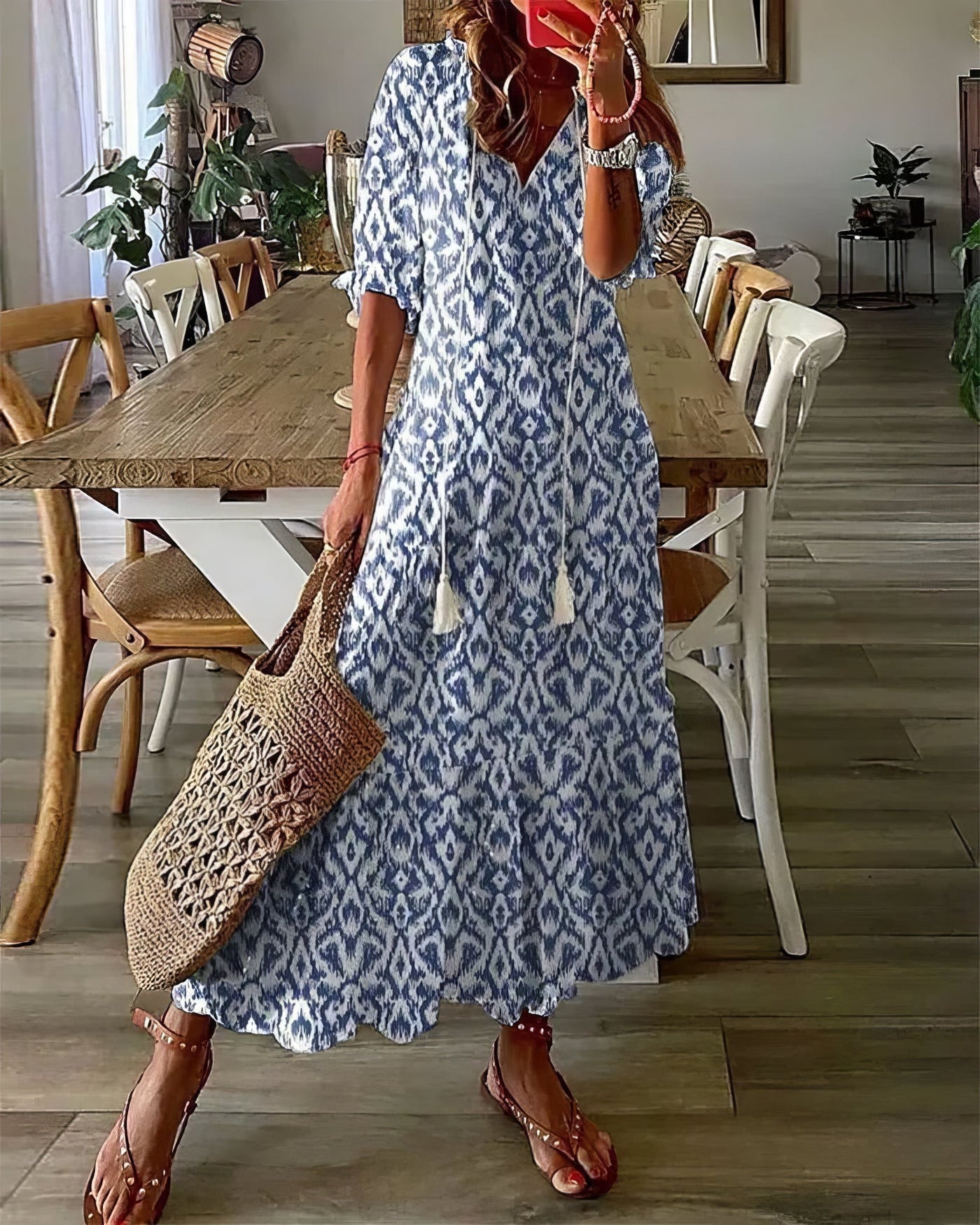 Diana™ - Rochie Boho cu Acoperire pentru Abdomen 