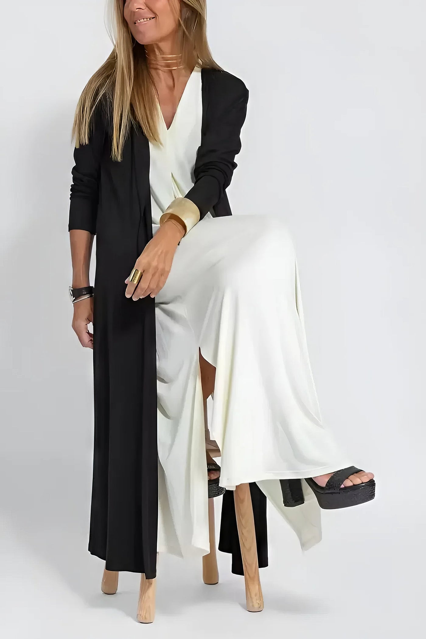 Rochie lungă elegantă + cardigan asortat OFERIT CADOU 