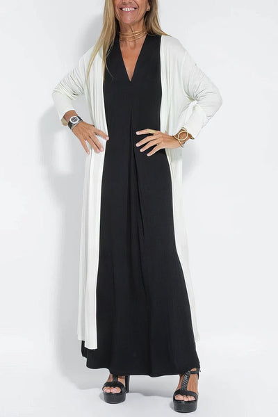 Rochie lungă elegantă + cardigan asortat OFERIT CADOU 