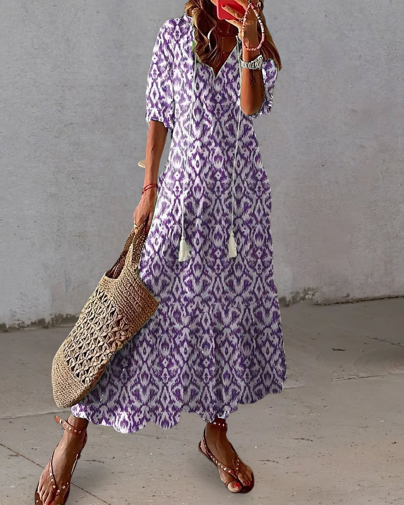 Diana™ - Rochie Boho cu Acoperire pentru Abdomen 