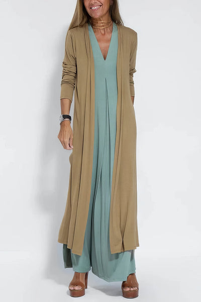 Rochie lungă elegantă + cardigan asortat OFERIT CADOU 